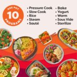 Instant Pot Pro 10-in-1 Pressure Cooker, Slow Cooker, Rice/Grain Cooker, Steamer, Sauté, Sous Vide, Yogurt Maker, Sterilizer, and Warmer, Includes App With Over 800 Recipes, Black, 6 Quart - Image 3