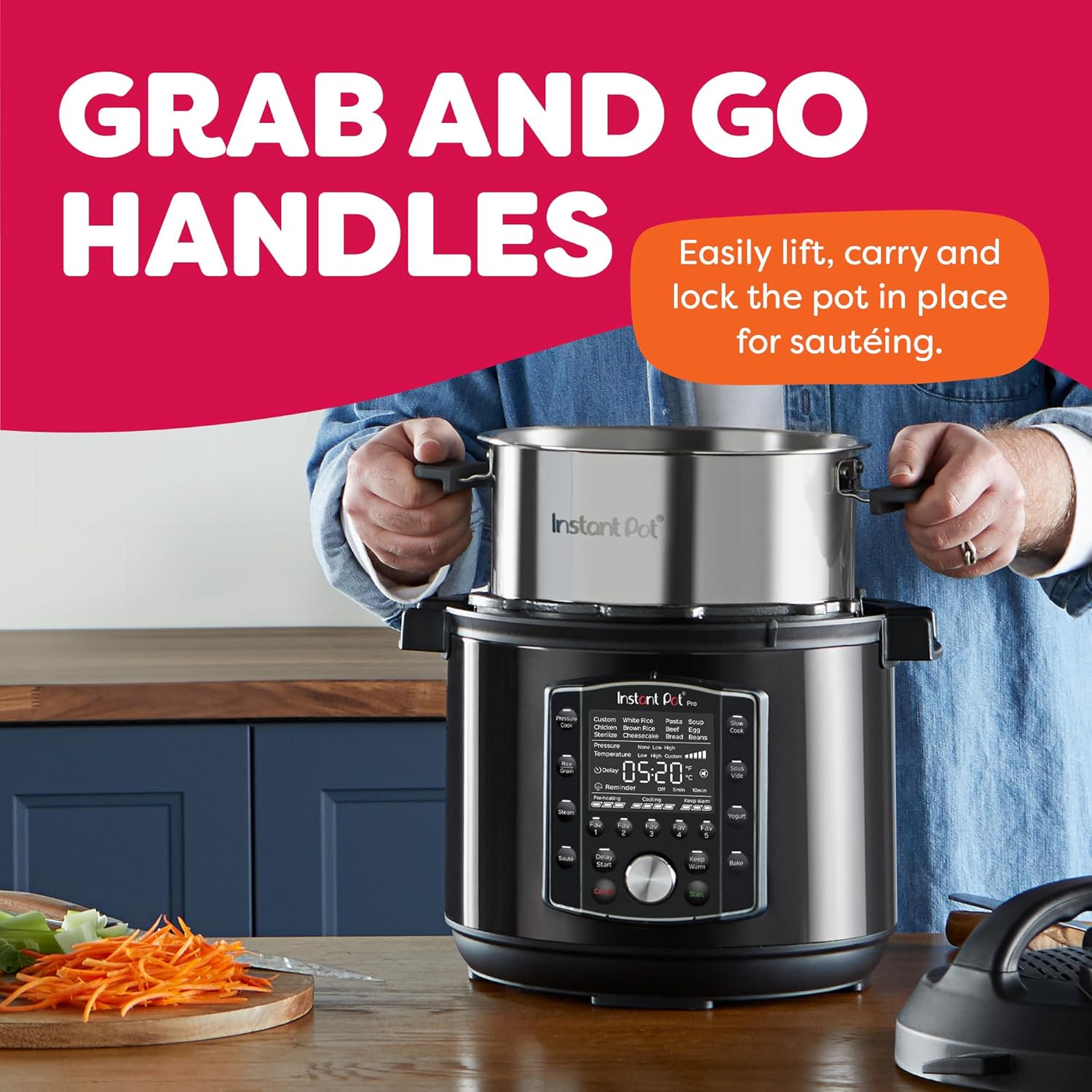 1760373444_Instant-Pot-Pro-10-in-1-Pressure-Cooker-Slow-Cooker-RiceGrain-Cooker-Steamer-Saute-Sous-Vide-Yogurt-Maker-Sterilizer-and-Warmer-Includes-App-With-Over-800-Recipes-Black-6-Quart.jpg Instant Pot Pro 10-in-1 Pressure Cooker, Slow Cooker, Rice/Grain Cooker, Steamer, Sauté, Sous Vide, Yogurt Maker, Sterilizer, and Warmer, Includes App With Over 800 Recipes, Black, 6 Quart - Image 5