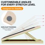 TEMI Slant Board for Calf-Stretching - Wooden Incline Wedge Stretcher for Squats, Foot & Ankle Mobility, Portable Fitness Equipment, Balance Block for Heel Stretch - Image 5