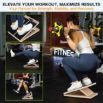 TEMI Slant Board for Calf-Stretching - Wooden Incline Wedge Stretcher for Squats, Foot & Ankle Mobility, Portable Fitness Equipment, Balance Block for Heel Stretch - Image 7