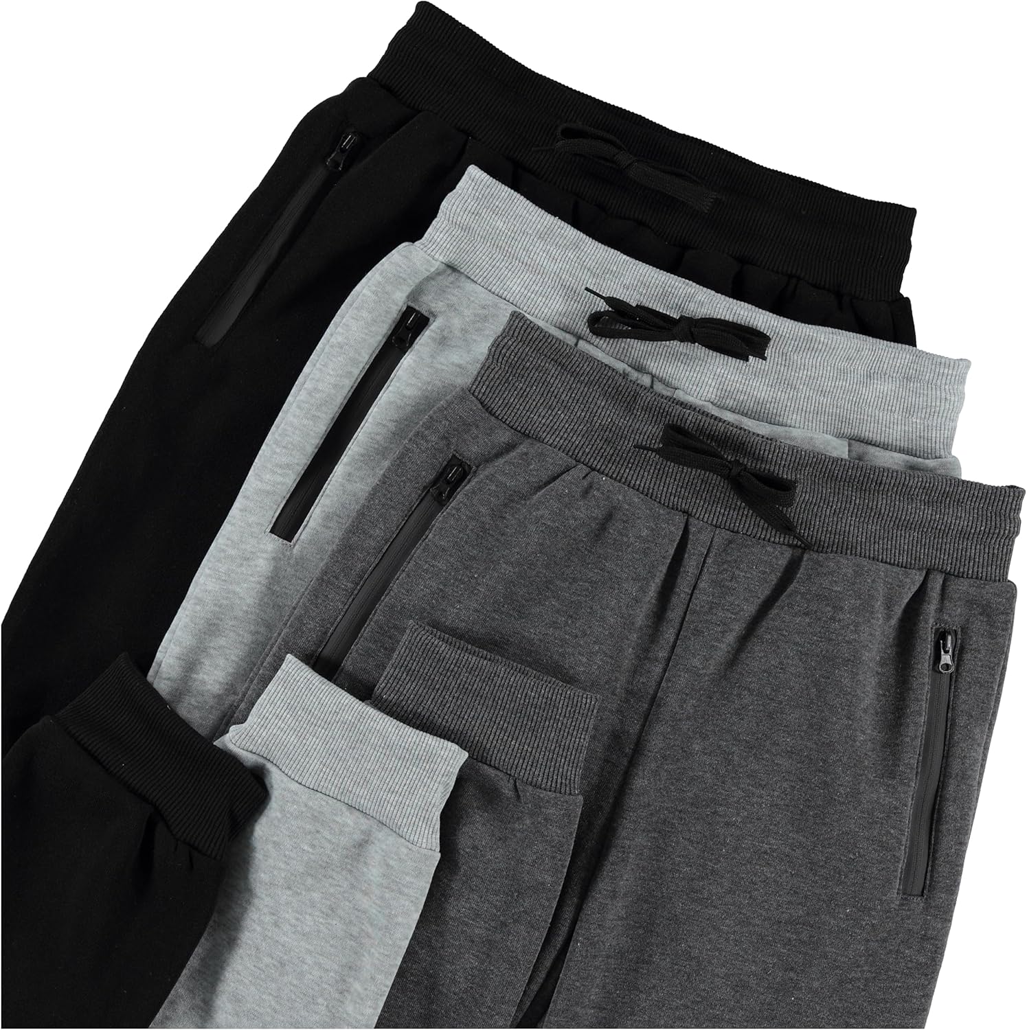1760382082_PURE-CHAMP-3Pk-Boys-Sweatpants-Fleece-Athletic-Workout-Kids-Clothes-Boys-Joggers-with-Zipper-Pocket-and-Drawstring-Size-4-20.jpg PURE CHAMP 3Pk Boys Sweatpants Fleece Athletic Workout Kids Clothes Boys Joggers with Zipper Pocket and Drawstring Size 4-20 - Image 3