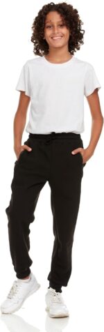 PURE CHAMP 3Pk Boys Sweatpants Fleece Athletic Workout Kids Clothes Boys Joggers with Zipper Pocket and Drawstring Size 4-20 - Image 4