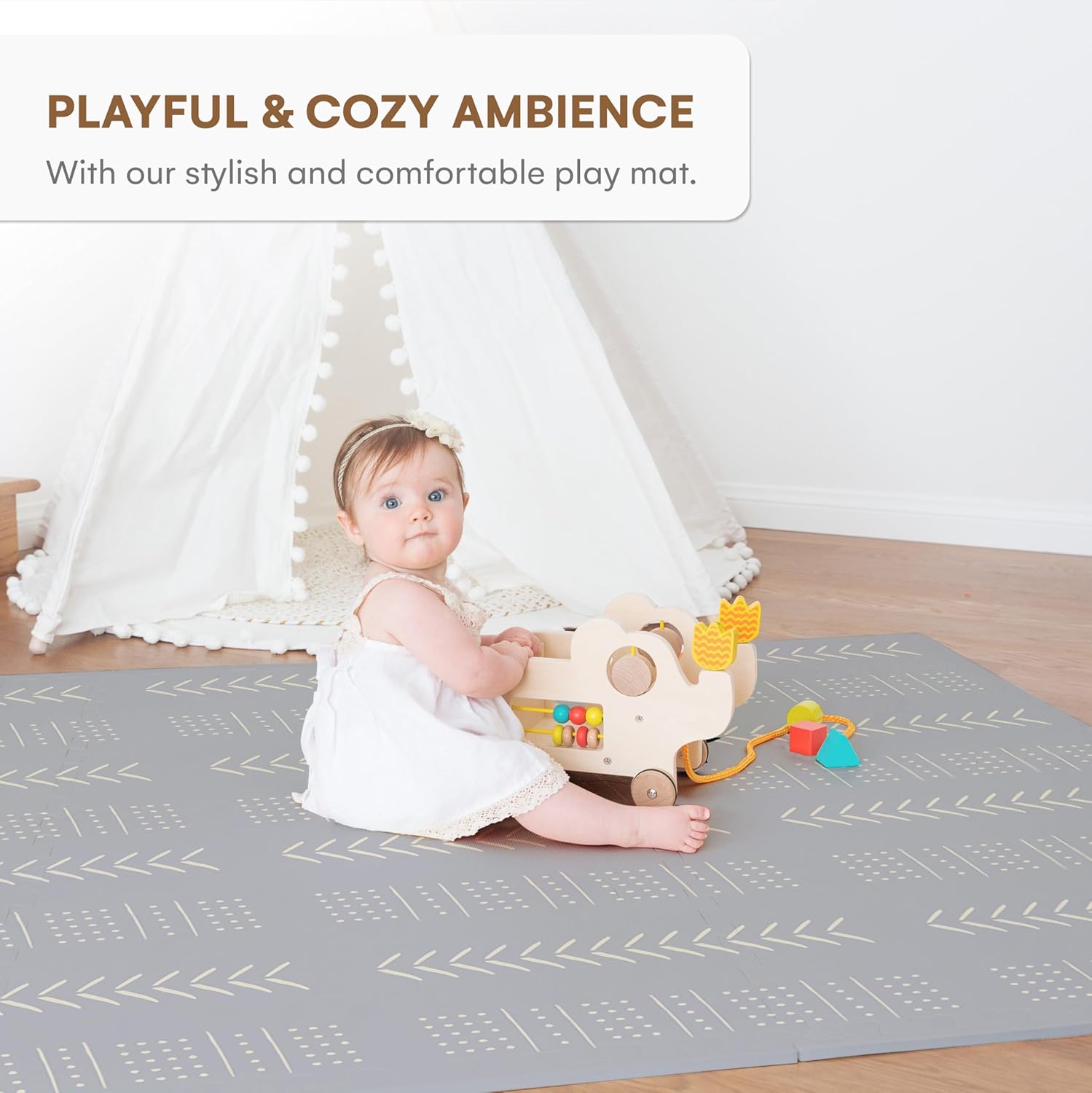 1760383837_Childlike-Behavior-Baby-Play-Mat-72x48-Inch-Tummy-Time-Mat-6-Piece-Interlocking-Foam-Floor-Tiles-for-Toddlers-Soft-Waterproof-for-Floor-Play-and-Crawling-Grey.jpg Childlike Behavior Baby Play Mat - 72x48-Inch Tummy Time Mat - 6-Piece Interlocking Foam Floor Tiles for Toddlers - Soft Waterproof for Floor Play and Crawling - Grey - Image 3