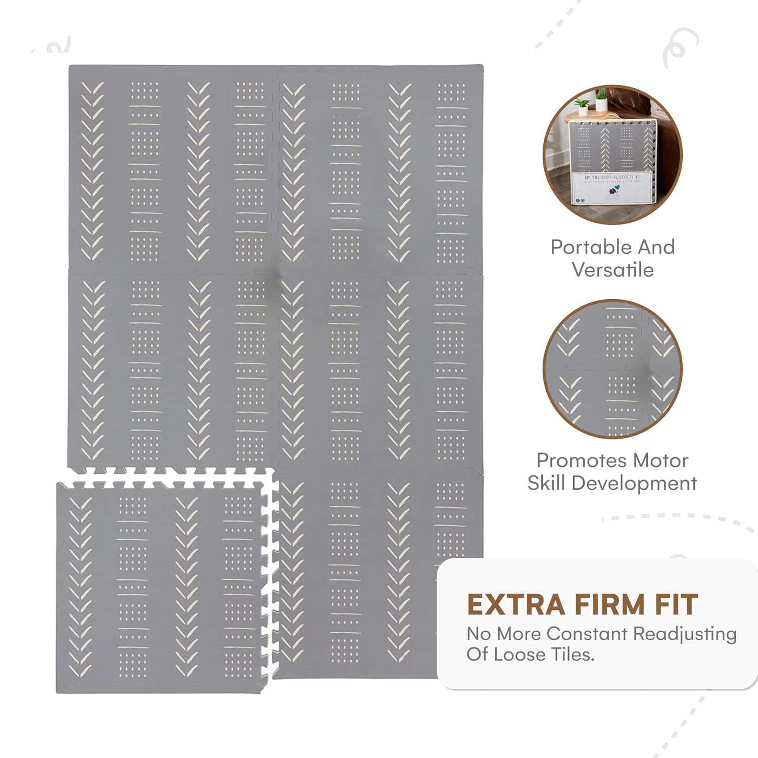 1760383843_Childlike-Behavior-Baby-Play-Mat-72x48-Inch-Tummy-Time-Mat-6-Piece-Interlocking-Foam-Floor-Tiles-for-Toddlers-Soft-Waterproof-for-Floor-Play-and-Crawling-Grey.jpg Childlike Behavior Baby Play Mat - 72x48-Inch Tummy Time Mat - 6-Piece Interlocking Foam Floor Tiles for Toddlers - Soft Waterproof for Floor Play and Crawling - Grey - Image 6