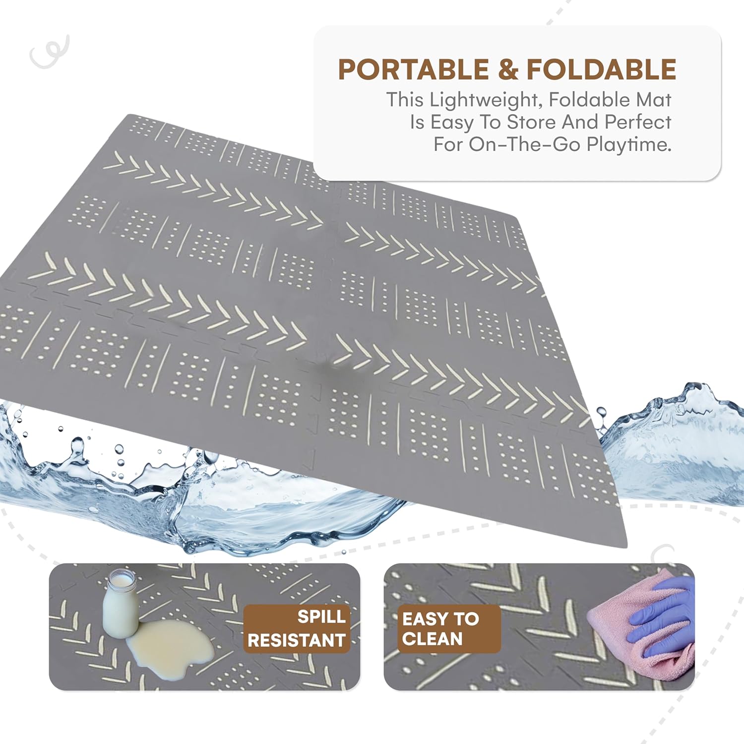 1760383845_Childlike-Behavior-Baby-Play-Mat-72x48-Inch-Tummy-Time-Mat-6-Piece-Interlocking-Foam-Floor-Tiles-for-Toddlers-Soft-Waterproof-for-Floor-Play-and-Crawling-Grey.jpg Childlike Behavior Baby Play Mat - 72x48-Inch Tummy Time Mat - 6-Piece Interlocking Foam Floor Tiles for Toddlers - Soft Waterproof for Floor Play and Crawling - Grey - Image 7