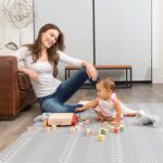 Childlike Behavior Baby Play Mat - 72x48-Inch Tummy Time Mat - 6-Piece Interlocking Foam Floor Tiles for Toddlers - Soft Waterproof for Floor Play and Crawling - Grey - Image 9