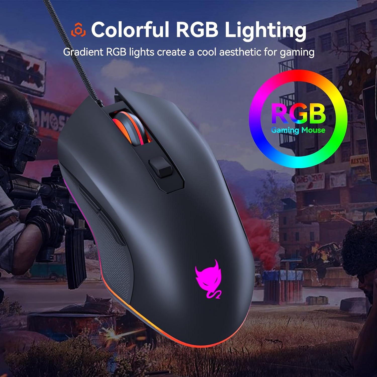 1760384738_GM300-Wired-Gaming-Mouse-for-PS4-Xbox-One-PC-Computer-Laptop-Games-Work-Side-Buttons-LED-Backlit-Lights-Black.jpg GM300 Wired Gaming Mouse for PS4, Xbox One, PC Computer & Laptop, Games & Work, Side Buttons & LED Backlit Lights - Black - Image 5