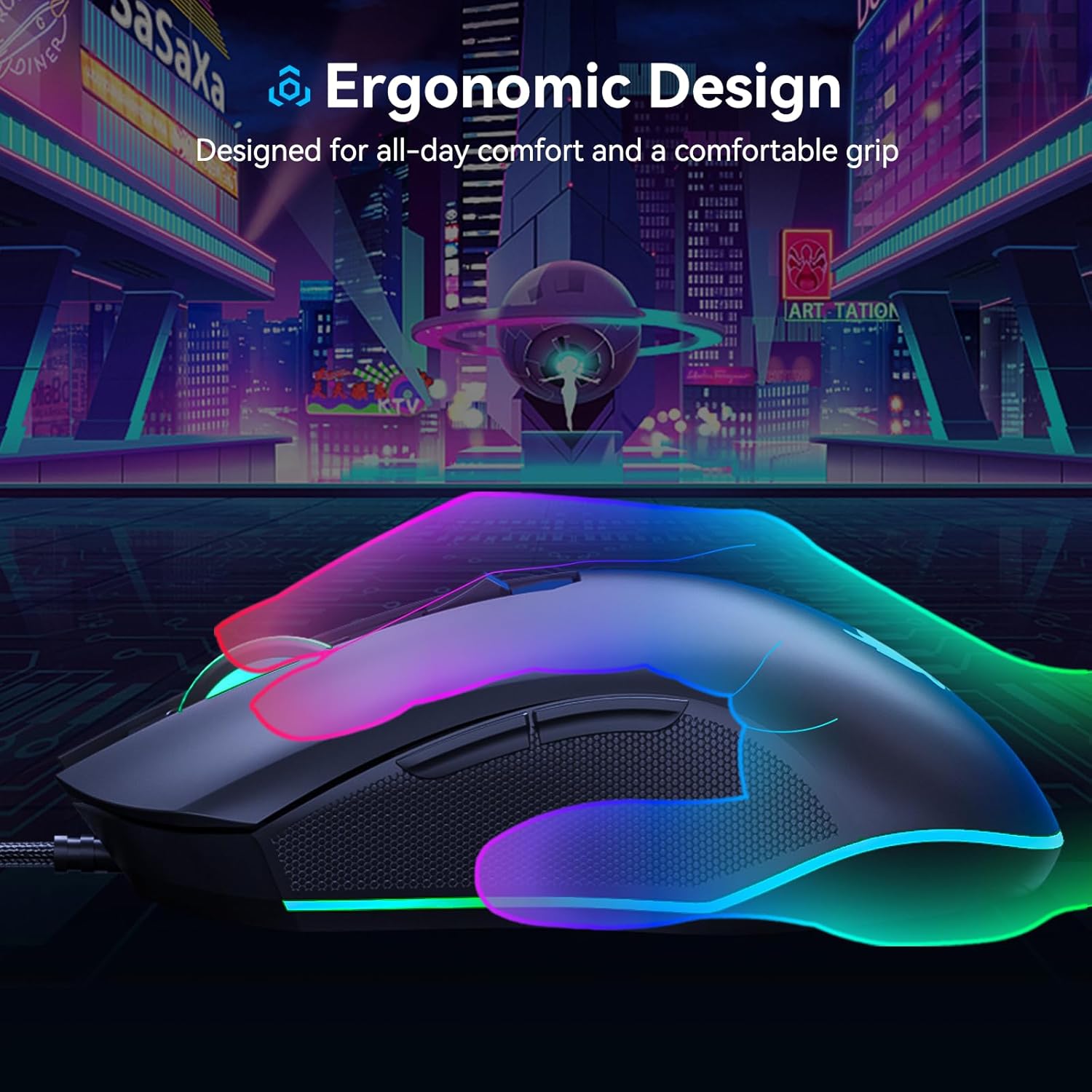1760384741_GM300-Wired-Gaming-Mouse-for-PS4-Xbox-One-PC-Computer-Laptop-Games-Work-Side-Buttons-LED-Backlit-Lights-Black.jpg GM300 Wired Gaming Mouse for PS4, Xbox One, PC Computer & Laptop, Games & Work, Side Buttons & LED Backlit Lights - Black - Image 6