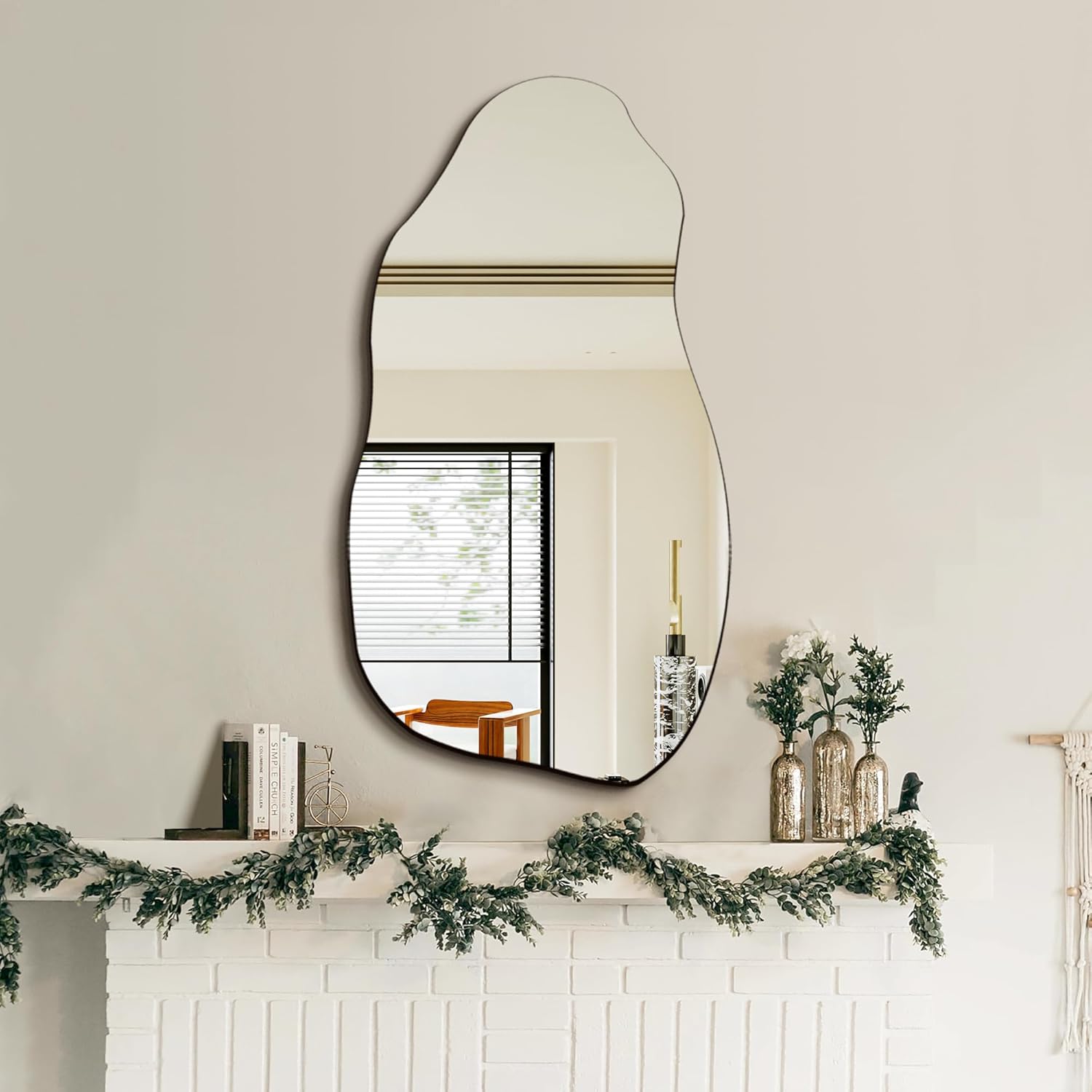 1760386539_Irregular-Asymmetrical-Wall-Mirror-for-Living-Room-Bathroom-Entryway-Modern-Decorative-Mirror-Hanging-Hook-Style-32-x-18.jpg Irregular Asymmetrical Wall Mirror for Living Room Bathroom Entryway, Modern Decorative Mirror Hanging (Hook Style, 32'' x 18'') - Image 6