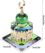 Muslim Crystal Gilded Al Aqsa Mosque Miniature Model Islamic Showpiece Islamic Architecture Handicraft Souvenir Desktop Decor Islamic Building Gift - Image 3