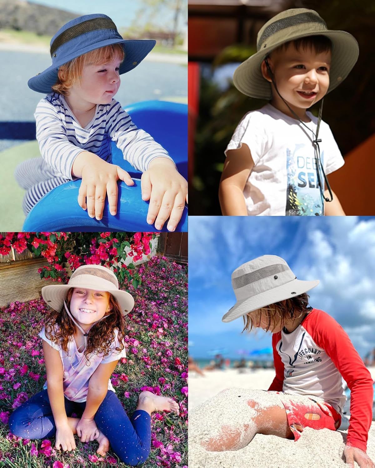 1760390486_Camptrace-Toddler-Kids-Sun-Hat-UPF-50-Wide-Brim-Bucket-Hat-Outdoor-Baby-Beach-Hat-for-Boys-Girls-2-13-Years.jpg Camptrace Toddler Kids Sun Hat UPF 50+ Wide Brim Bucket Hat Outdoor Baby Beach Hat for Boys Girls 2-13 Years - Image 4