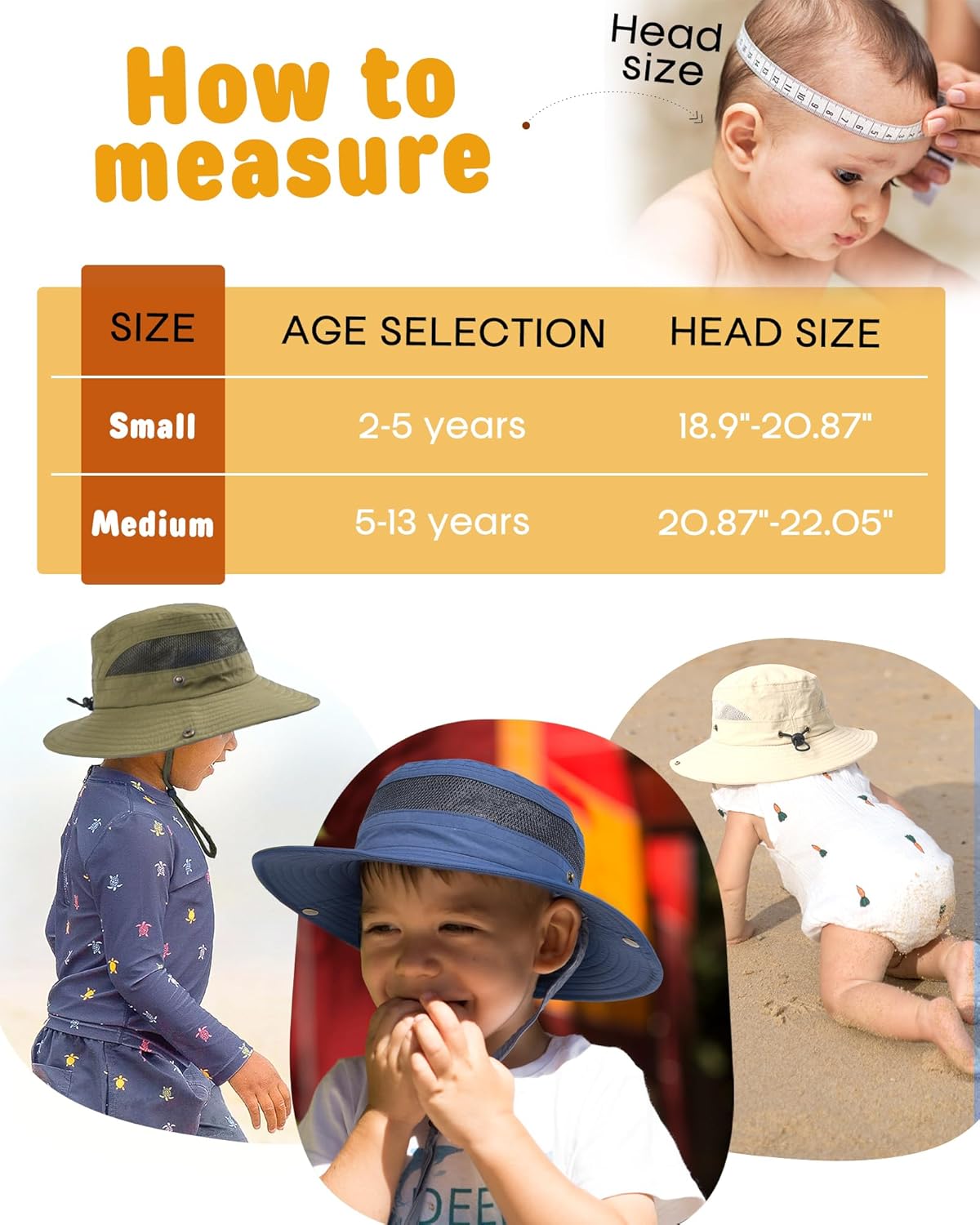 1760390492_Camptrace-Toddler-Kids-Sun-Hat-UPF-50-Wide-Brim-Bucket-Hat-Outdoor-Baby-Beach-Hat-for-Boys-Girls-2-13-Years.jpg Camptrace Toddler Kids Sun Hat UPF 50+ Wide Brim Bucket Hat Outdoor Baby Beach Hat for Boys Girls 2-13 Years - Image 7