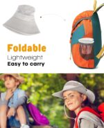 Camptrace Toddler Kids Sun Hat UPF 50+ Wide Brim Bucket Hat Outdoor Baby Beach Hat for Boys Girls 2-13 Years - Image 8