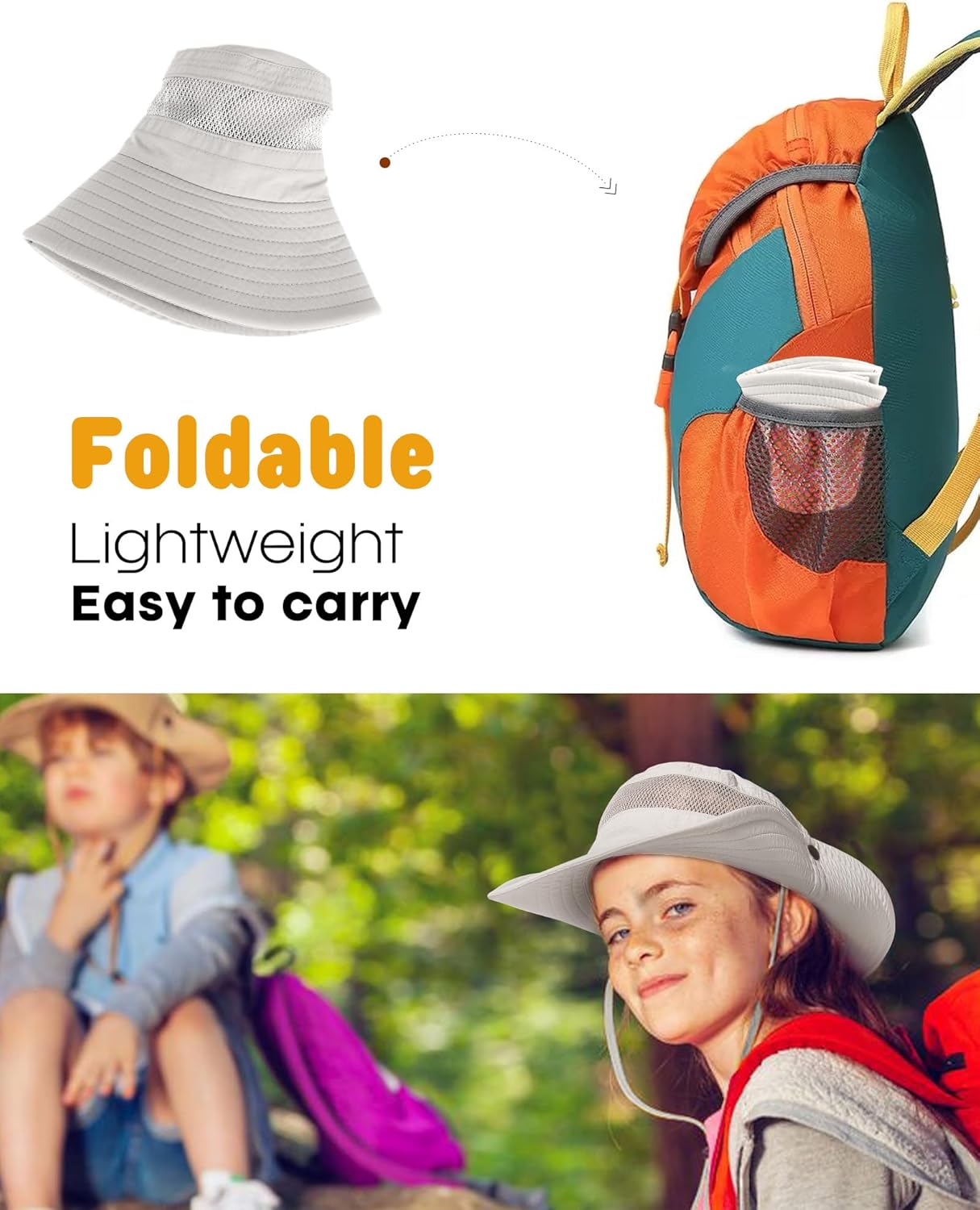 1760390494_Camptrace-Toddler-Kids-Sun-Hat-UPF-50-Wide-Brim-Bucket-Hat-Outdoor-Baby-Beach-Hat-for-Boys-Girls-2-13-Years.jpg Camptrace Toddler Kids Sun Hat UPF 50+ Wide Brim Bucket Hat Outdoor Baby Beach Hat for Boys Girls 2-13 Years - Image 8