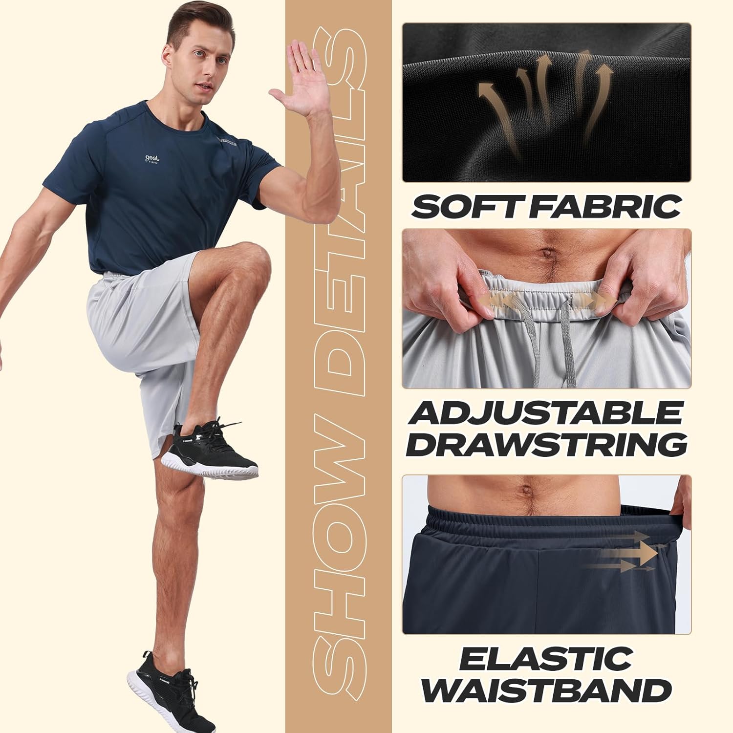 1760391205_5-Pack-Athletic-Gym-Mens-Shorts-Workout-Black-Quick-Dry-Basketball-Shorts-with-Pockets-for-Running-Casual-Activewear.jpg 5 Pack Athletic Gym Mens Shorts - Workout Black Quick Dry Basketball Shorts with Pockets for Running Casual Activewear - Image 3