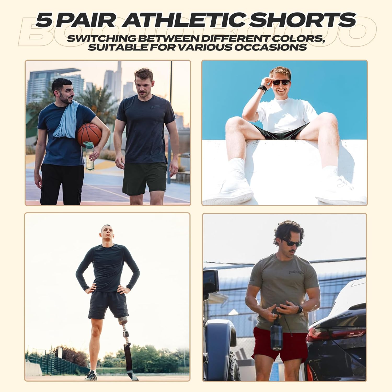 1760391208_5-Pack-Athletic-Gym-Mens-Shorts-Workout-Black-Quick-Dry-Basketball-Shorts-with-Pockets-for-Running-Casual-Activewear.jpg 5 Pack Athletic Gym Mens Shorts - Workout Black Quick Dry Basketball Shorts with Pockets for Running Casual Activewear - Image 5