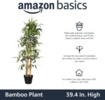 Amazon Basics Artificial Fake Bamboo Plant with Plastic Planter Pot, 39.4", Green - Image 3