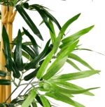 Amazon Basics Artificial Fake Bamboo Plant with Plastic Planter Pot, 39.4", Green - Image 4