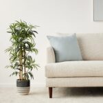 Amazon Basics Artificial Fake Bamboo Plant with Plastic Planter Pot, 39.4", Green - Image 5