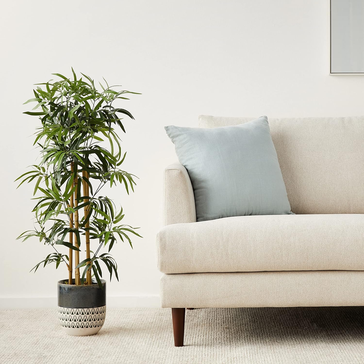1760393137_Amazon-Basics-Artificial-Fake-Bamboo-Plant-with-Plastic-Planter-Pot-39.4-Green.jpg Amazon Basics Artificial Fake Bamboo Plant with Plastic Planter Pot, 39.4", Green - Image 5