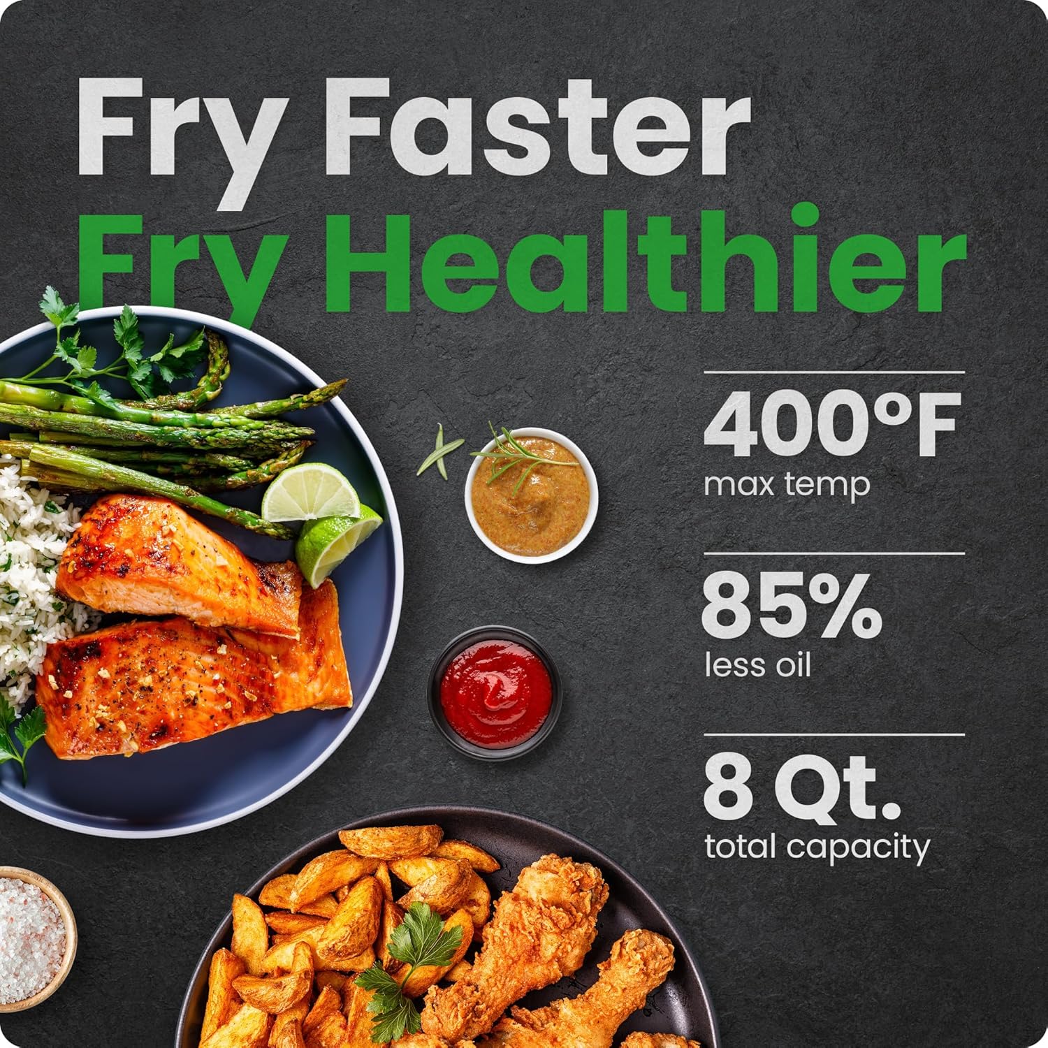 1760426775_Chefman-TurboFry®-Touch-Air-Fryer-XL-8-Qt-Family-Size-One-Touch-Digital-Control-Presets-French-Fries-Chicken-Meat-Fish-Nonstick-Dishwasher-Safe-Parts-Automatic-Shutoff-Stainless-Steel.jpg Chefman TurboFry® Touch Air Fryer, XL 8-Qt Family Size, One-Touch Digital Control Presets, French Fries, Chicken, Meat, Fish, Nonstick Dishwasher-Safe Parts, Automatic Shutoff, Stainless Steel - Image 3