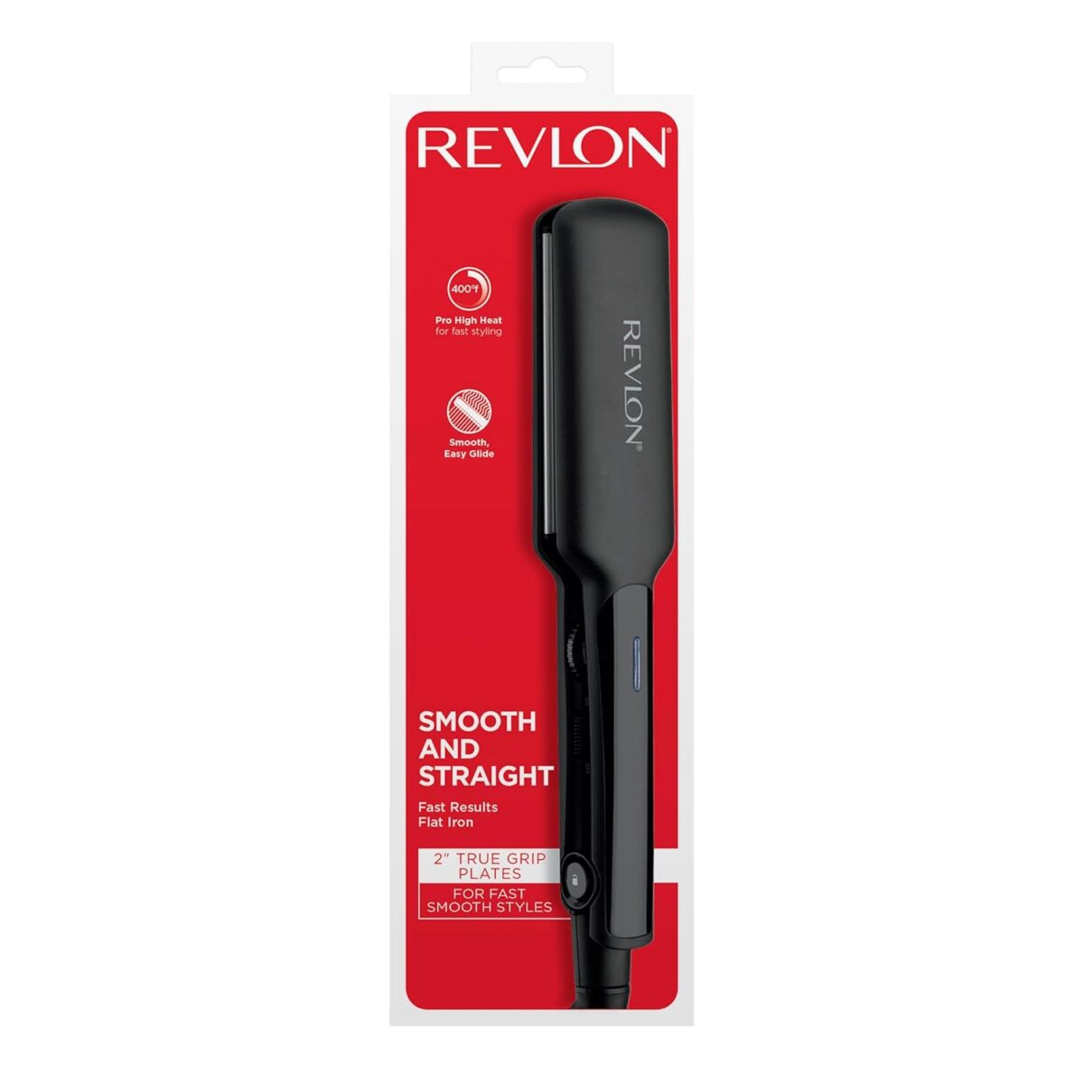 REVLON Ceramic Coated 2" Flat Iron - Fast Heating Hair Straightener for Quick and Smooth Results, Plus Travel Friendly (Black) - Image 7