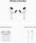 Apple AirPods (3rd Generation) Wireless Ear Buds, Bluetooth Headphones, Personalized Spatial Audio, Sweat and Water Resistant, Lightning Charging Case Included, Up to 30 Hours of Battery Life - Image 7