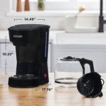 BLACK+DECKER 12-Cup Coffee Maker with Easy On/Off Switch, Easy Pour, Non-Drip Carafe with Removable Filter Basket, Vortex Technology, Black - Image 5