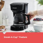 BLACK+DECKER 12-Cup Coffee Maker with Easy On/Off Switch, Easy Pour, Non-Drip Carafe with Removable Filter Basket, Vortex Technology, Black - Image 7