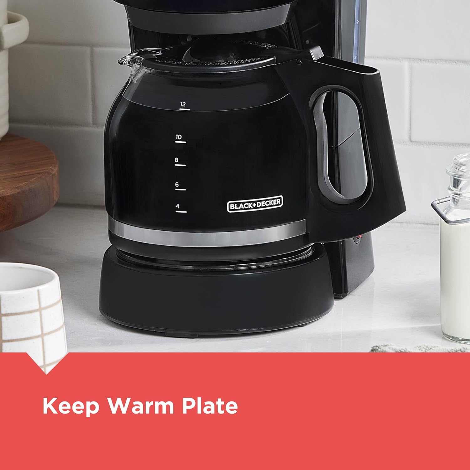 1760428108_BLACKDECKER-12-Cup-Coffee-Maker-with-Easy-OnOff-Switch-Easy-Pour-Non-Drip-Carafe-with-Removable-Filter-Basket-Vortex-Technology-Black.jpg BLACK+DECKER 12-Cup Coffee Maker with Easy On/Off Switch, Easy Pour, Non-Drip Carafe with Removable Filter Basket, Vortex Technology, Black - Image 8