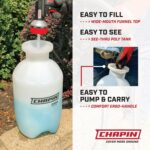Chapin 20004 Pump Sprayer, 1 Gallon, Lawn and Garden, Hand Pressurized, Anti-Clog Filter, Adjustable Spray Nozzle, Spraying Plants, Watering, Weeds, Fertilizer and Pests, Translucent - Image 3