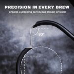 Nueve&Five Gooseneck Electric Kettle with Thermometer， Black Electric Kettle 1L with Auto Shut-Off，1000W Hot Water Kettle of Stainless Steel， Pour Over Kettle for Coffee & Tea - Image 8