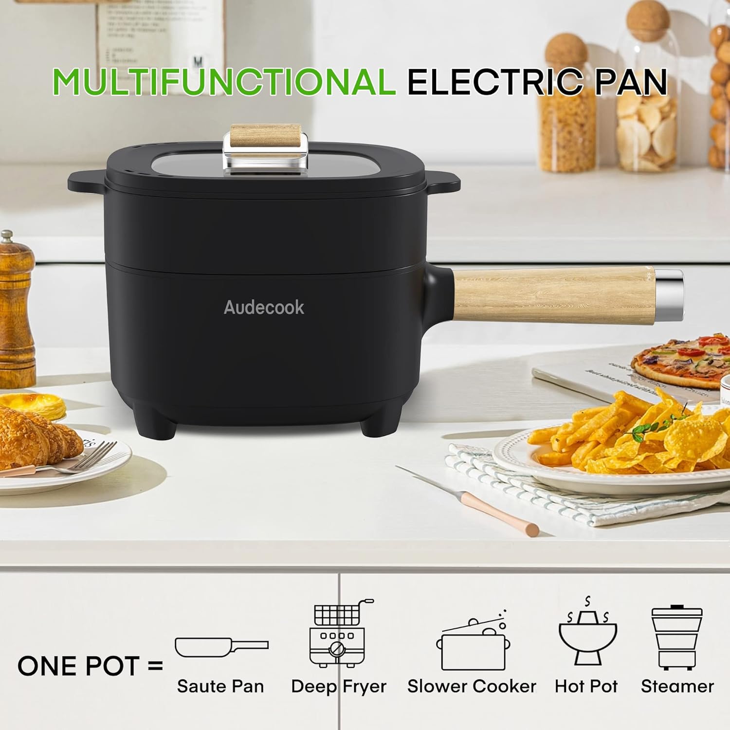 1760457266_Audecook-Hot-Pot-Electric-2L-Cermic-Glaze-Non-Stick-Frying-Pan-8-Inch-Portable-Travel-Cooker-for-RamenSteakFried-RiceOatmealSoup-with-Dual-Power-Control-Silicone-Spatula-Included.jpg Audecook Hot Pot Electric 2L, Cermic Glaze Non-Stick Frying Pan 8 Inch, Portable Travel Cooker for Ramen/Steak/Fried Rice/Oatmeal/Soup, with Dual Power Control (Silicone Spatula Included) - Image 4