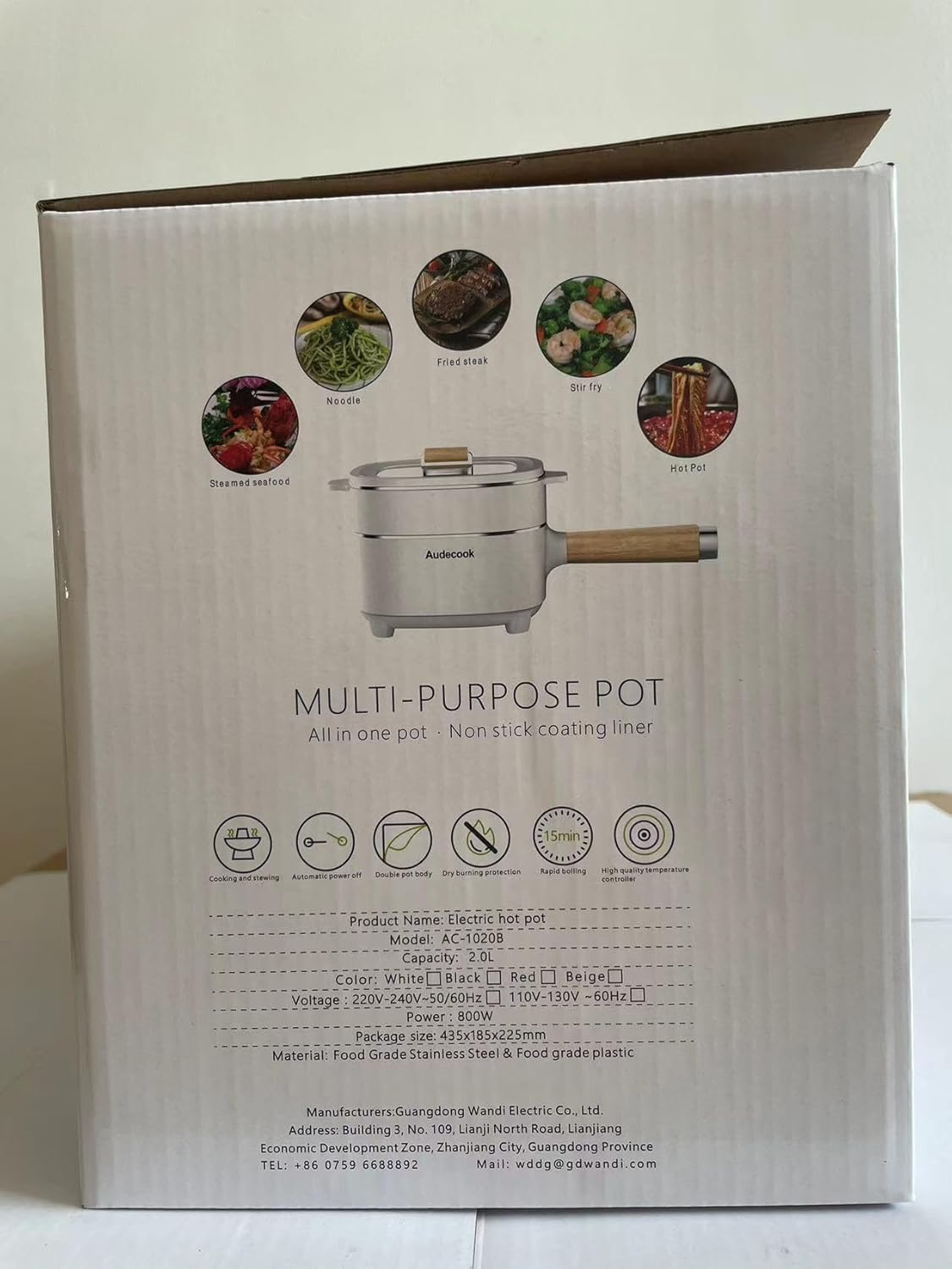 1760457278_Audecook-Hot-Pot-Electric-2L-Cermic-Glaze-Non-Stick-Frying-Pan-8-Inch-Portable-Travel-Cooker-for-RamenSteakFried-RiceOatmealSoup-with-Dual-Power-Control-Silicone-Spatula-Included.jpg Audecook Hot Pot Electric 2L, Cermic Glaze Non-Stick Frying Pan 8 Inch, Portable Travel Cooker for Ramen/Steak/Fried Rice/Oatmeal/Soup, with Dual Power Control (Silicone Spatula Included) - Image 11