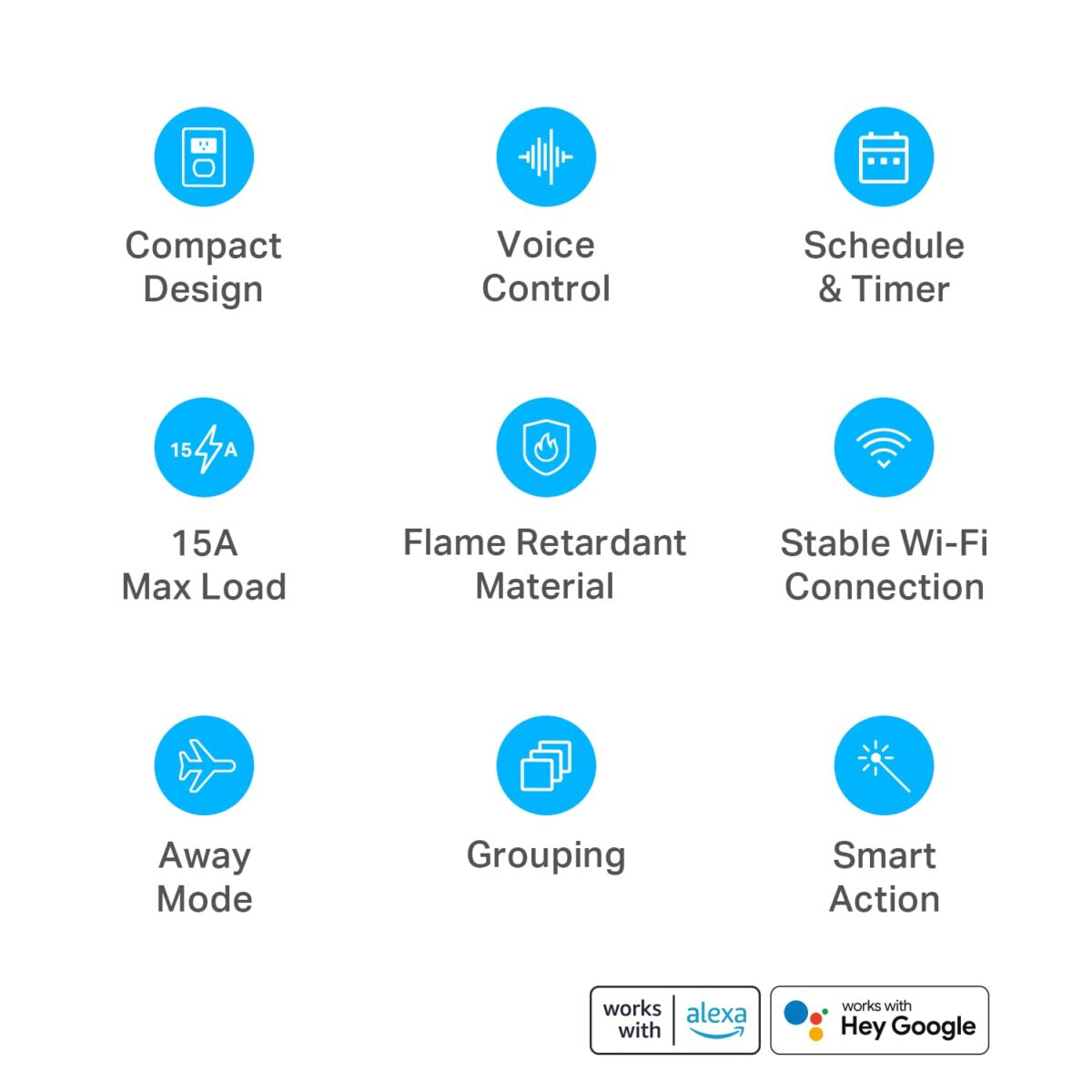Kasa Smart Plug Mini 15A, Smart Home Wi-Fi Outlet Works with Alexa, Google Home & IFTTT, No Hub Required, UL Certified, 2.4G WiFi Only, 4-Pack(EP10P4) , White - Image 4