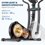 Dripex Elliptical Exercise Machine, Hyper-Quiet Magnetic Elliptical Machine for Home, Elliptical Training Machines with 16 Levels Resistance, 8KG Flywheel, Pulse Sensor, 15.3IN Stride - Image 3
