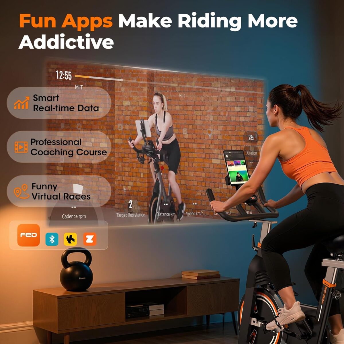 YOSUDA PRO Magnetic Exercise Bike 350 lbs Weight Capacity - Indoor Cycling Bike Stationary with Comfortable Seat Cushion, Silent Belt Drive - Image 7