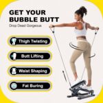 Stepper Machine with Resistance Bands, Mini Stepper with 300LBS Weight Capacity, Twist Stepper for Full Body Workout, Adjustable Step Height, Smooth and Quiet, Step Machine for Men Women - Image 7