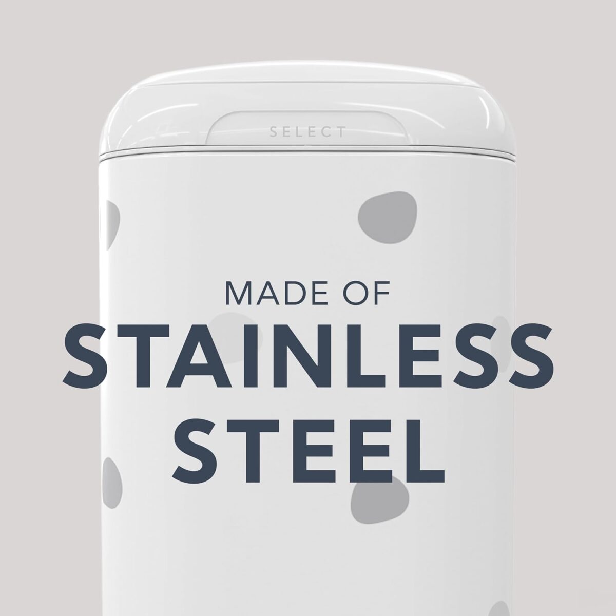 Diaper Genie Select Pail (Polka Dot) is Made of Durable Stainless Steel and Includes 1 Starter Square Refill That can Hold up to 165 Newborn-Sized Diapers. - Image 4