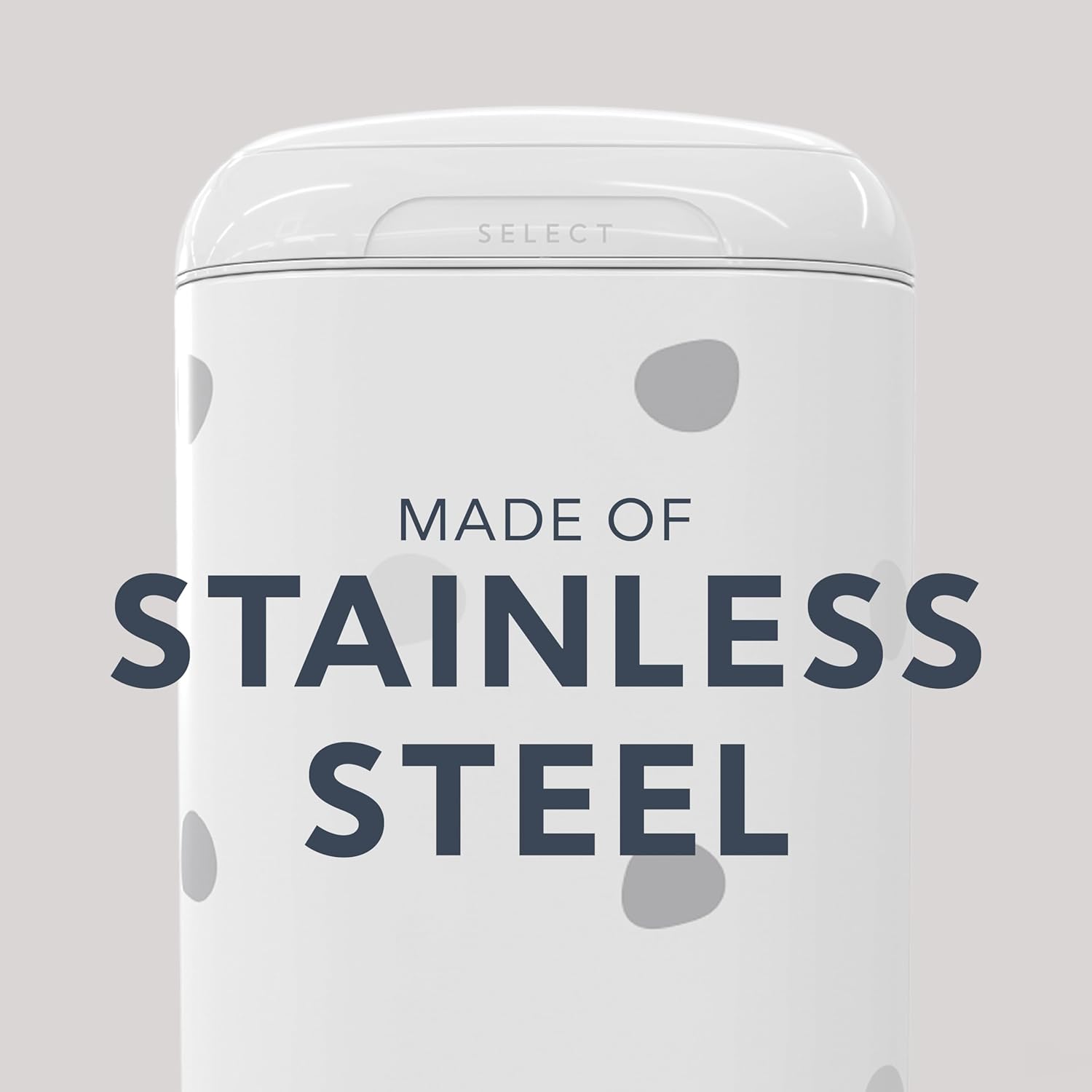 1760470214_Diaper-Genie-Select-Pail-Polka-Dot-is-Made-of-Durable-Stainless-Steel-and-Includes-1-Starter-Square-Refill-That-can-Hold-up-to-165-Newborn-Sized-Diapers.jpg Diaper Genie Select Pail (Polka Dot) is Made of Durable Stainless Steel and Includes 1 Starter Square Refill That can Hold up to 165 Newborn-Sized Diapers. - Image 4