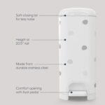 Diaper Genie Select Pail (Polka Dot) is Made of Durable Stainless Steel and Includes 1 Starter Square Refill That can Hold up to 165 Newborn-Sized Diapers. - Image 6