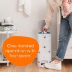 Diaper Genie Select Pail (Polka Dot) is Made of Durable Stainless Steel and Includes 1 Starter Square Refill That can Hold up to 165 Newborn-Sized Diapers. - Image 9