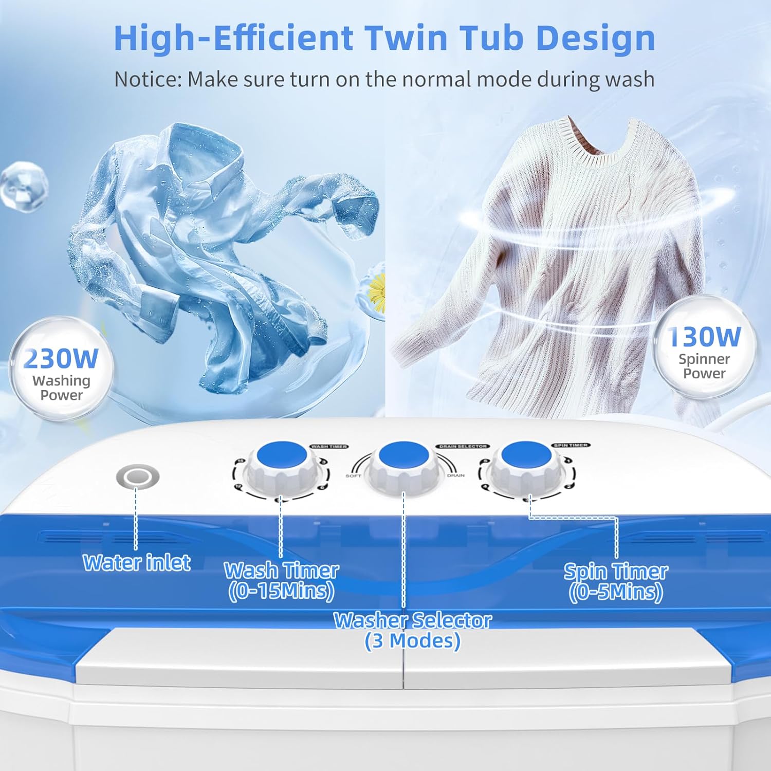1760470700_VCJ-Portable-Washing-Machine-Twin-Tub-Washing-Machine-Laundry-Compact-Washer-spinner-Combo-with-14lbs-capacity-9Lbs-Washer-and-5Lbs-Spinner-dryer-for-Apartments-RVs-and-Dorms.jpg VCJ Portable Washing Machine, Twin Tub Washing Machine Laundry Compact Washer spinner Combo with 14lbs capacity, 9Lbs Washer and 5Lbs Spinner dryer for Apartments RVs and Dorms - Image 5