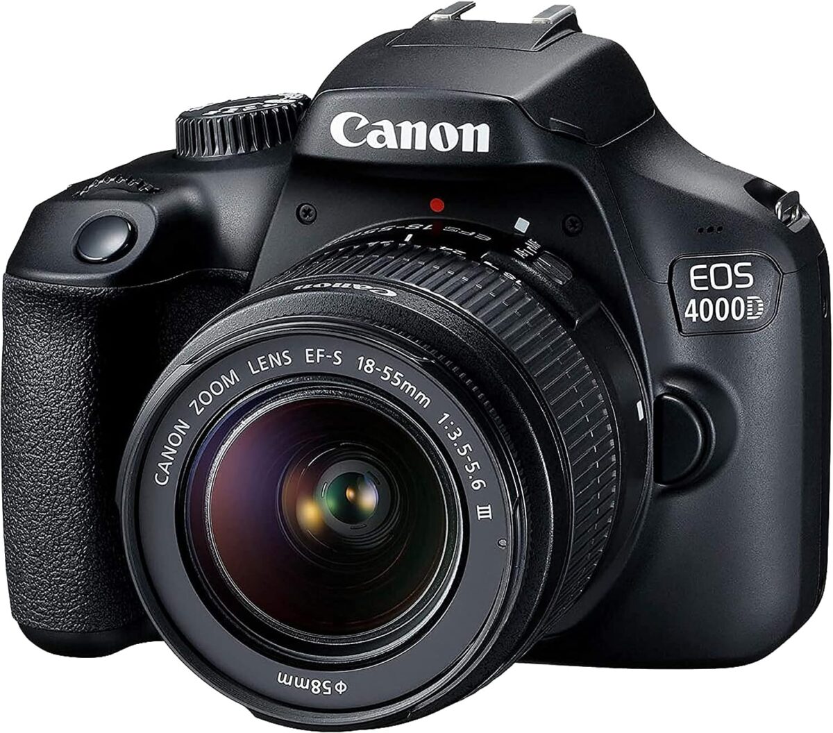 Canon EOS 4000D DSLR Camera w/Canon EF-S 18-55mm F/3.5-5.6 III Zoom Lens + Case + 128GB SD Card + Inspire Digital Cloth (15pc Bundle) (Renewed) - Image 3