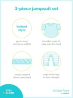 Simple Joys by Carter's baby-boys 3-pack Jumpsuits - Image 6