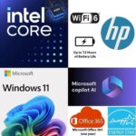 HP Student and Home Laptop with Free Microsoft 365, 16GB RAM, 1.1TB Storage (128GB SSD and 1TB Cloud Storage), Fast Intel Core, Win 11 w/o Earbuds – Perfect for Work & Play - Image 3