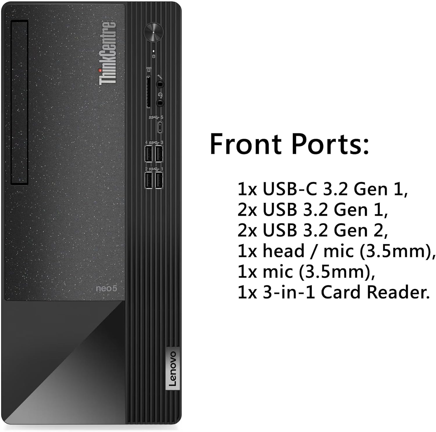 1760475680_Lenovo-ThinkCentre-Neo-50t-Tower-Desktop-Computer-4-core-Intel-Core-i3-13100-32GB-RAM-1TB-SSD-3-Monitor-Ports-DPHDMIVGA-RJ-45-WiFi-USB-C-Card-Reader-Wired-KB-Mouse-Windows-11-Pro.jpg Lenovo ThinkCentre Neo 50t Tower Desktop Computer, 4-core Intel Core i3-13100, 32GB RAM, 1TB SSD, 3-Monitor Ports (DP+HDMI+VGA), RJ-45, WiFi, USB-C, Card Reader, Wired KB & Mouse, Windows 11 Pro - Image 5