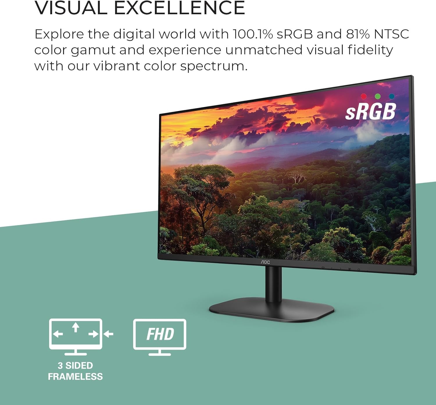 1760475749_AOC-24B2H2-24-Frameless-IPS-Monitor-FHD-1920x1080-100Hz-106-sRGB-for-Home-and-Office-HDMI-x2-Low-Blue-Mode-VESA-Compatible-Black.jpg AOC 24B2H2 24” Frameless IPS Monitor, FHD 1920x1080, 100Hz, 106% sRGB, for Home and Office, HDMI x2, Low Blue Mode, VESA Compatible, Black - Image 4