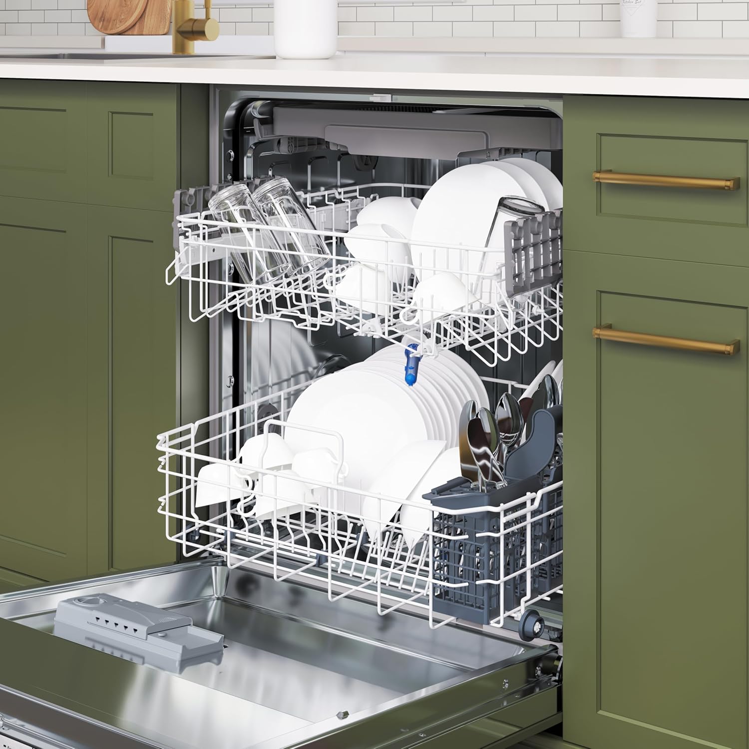 1760477030_KoolMore-KM-DW2445-PR-24-in.-Panel-Ready-14-Place-Settings-45-DB-Dishwasher-in-Stainless-Steel-UL-and-Energy-Star-Certified.jpg KoolMore KM-DW2445-PR 24 in. Panel Ready 14 Place Settings 45 DB Dishwasher in Stainless-Steel, UL and Energy Star Certified - Image 6