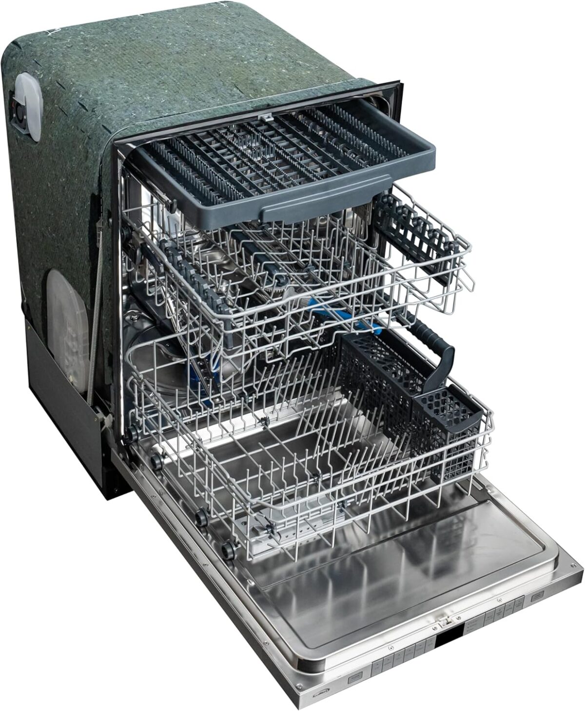 KoolMore KM-DW2445-PR 24 in. Panel Ready 14 Place Settings 45 DB Dishwasher in Stainless-Steel, UL and Energy Star Certified - Image 10